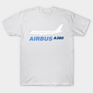 Airbus A380 Line Drawing T-Shirt